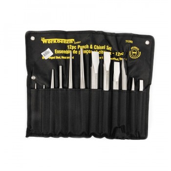 Tooltech Heavy Duty Jumbo Punch & Chisel Set - 12 pieces