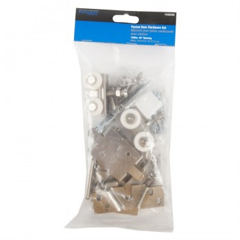 Toolway Ensemble de quincaillerie pour porte escamotable, ouverture de 36 po - 58 pièces