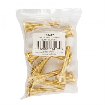 Toolway Butoirs de porte à ressort 3 po - Laiton Plaqué