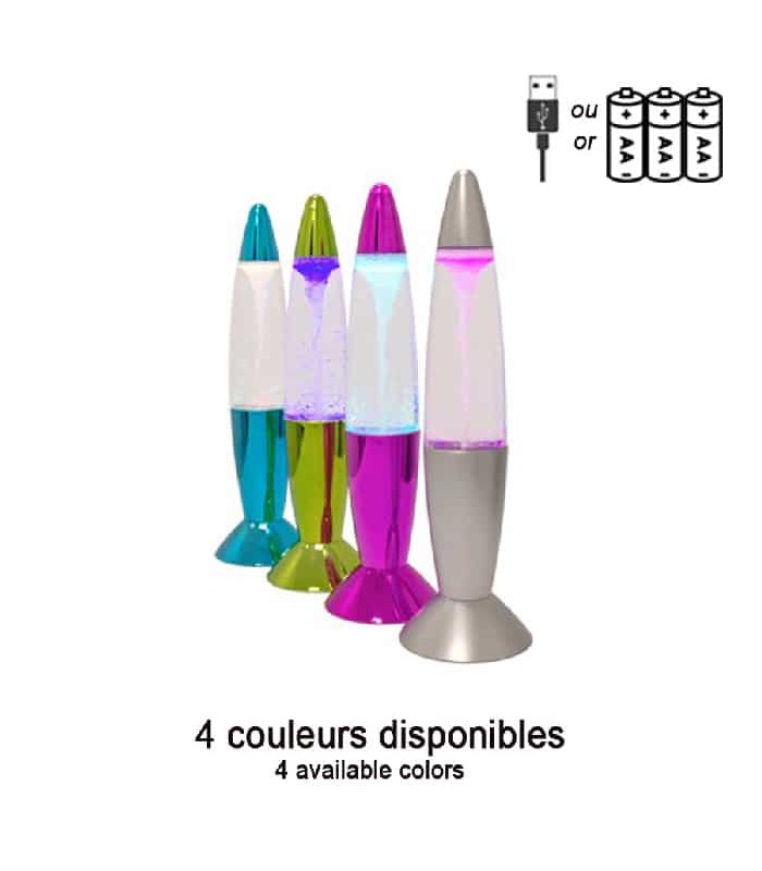 Lampe à effet de tornade avec couleurs changeantes - 35.56 cm - Couleurs variées