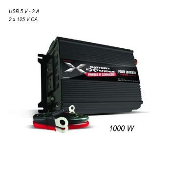 Onduleur de puissance pour véhicule avec 2 prises CA et port USB 2 A - 1000 W