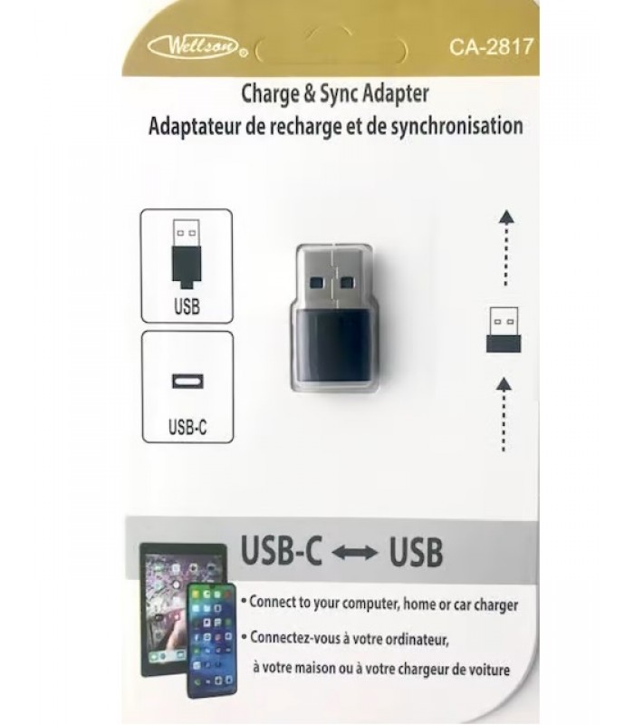 Wellson Adaptateur USB-C pour recharge et synchronisation