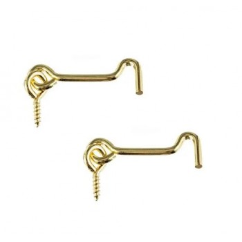 Wellson Gate Hooks & Eyes Gold Plated - Pack of 2