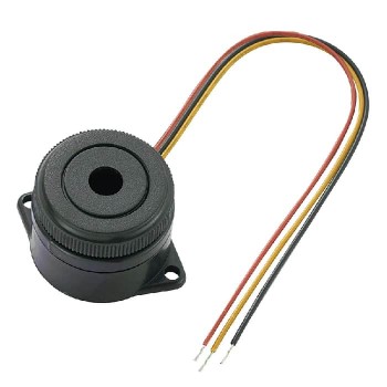 Piezo Electric Siren - 1 x 1-1/8 in - 3 to 24 V DC - 5 KHz - 86 dB