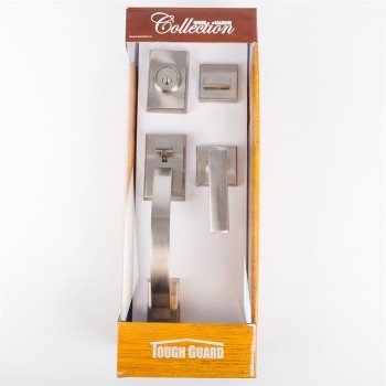 Tough Guard Door Lock Grip Square Satin Nickel (Zinc Alloy)
