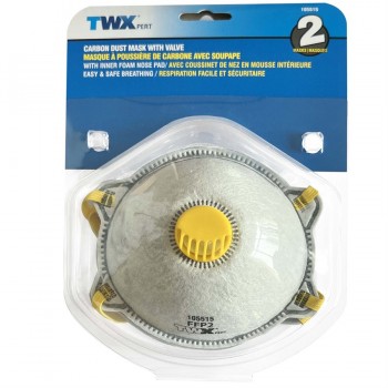 TWXpert Dust Mask Carbonated with Valve - Pack of 2