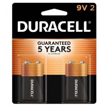 Duracell 9V Single Alkaline Battery - Pack of 2