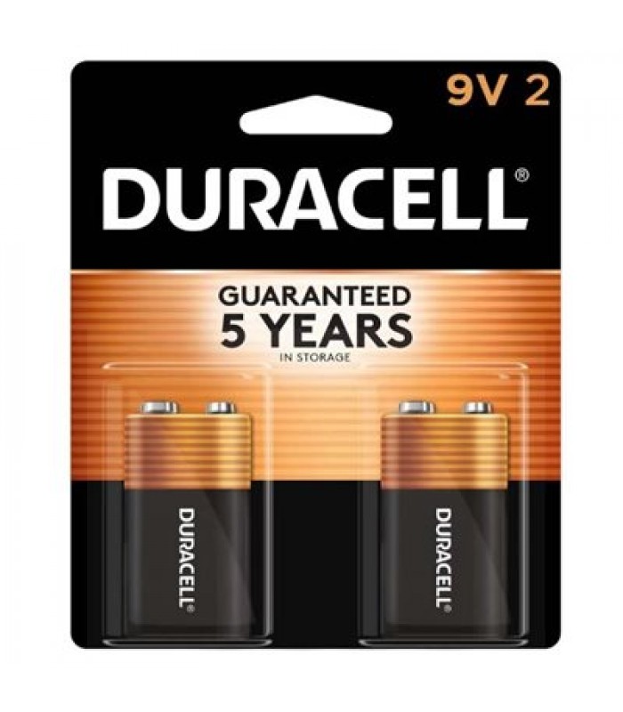 Duracell 9V Single Alkaline Battery - Pack of 2