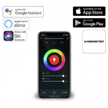 Monster Smart Illuminessence Pack complémentaire de panneaux d'art LED 3D modulaires Smart Prism