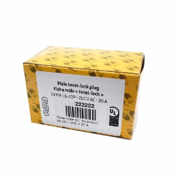 Fiche mâle Twist Lock NEMA L6-20P - 2 pôles - 3 fils - 250 V - 20 A