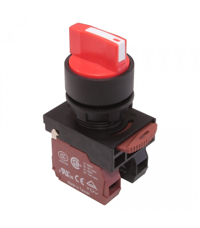 Rotary Switch - Momentary 45 ° - NO/NC - Red