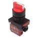 Rotary Switch - Momentary 45 ° - NO/NC - Red