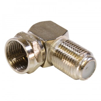 Adaptateur coudé connecteur F CATV mâle femelle
