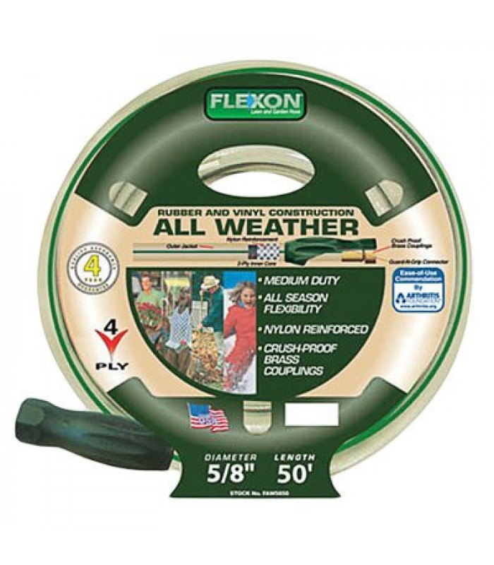 Flexon Water Hose Garden All Weather 5/8 in. x 50 ft