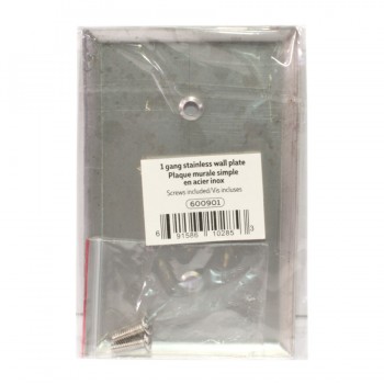 PureVolt Plaque murale simple pour interrupteur à bascule - Acier inoxydable