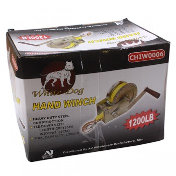 Treuil manuel avec sangle pour remorque - Capacité de 1200 lbs