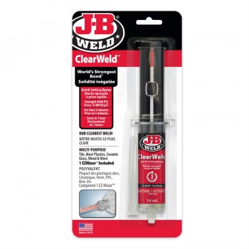 J-B Weld ClearWeld Quick-Setting Epoxy Syringe 14 ml