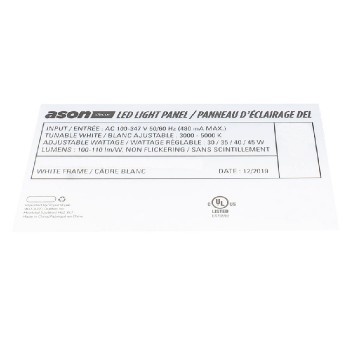 Ason Decor LED Panel 100-347 V - 3000 to 5000K - 2 ft X 4 ft - Pack of 2