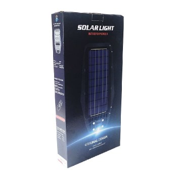 Lumière solaire DEL de style lampadaire avec détecteur de mouvement et télécommande - 100 W - 6500 K/7500 K