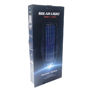 Lumière solaire DEL de style lampadaire avec détecteur de mouvement et télécommande - 200 W - 6500 K/7500 K