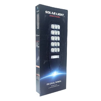 Lumière solaire DEL de style lampadaire avec détecteur de mouvement et télécommande - 300 W - 6500 K/7500 K