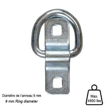 AddTools Anneau d'arrimage de 9 mm à montage en surface - Capacité de 1600 lbs - Paquet de 2