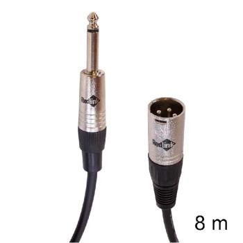 RedLink Câble XLR mâle à mono 6.3 mm mâle - 8 m