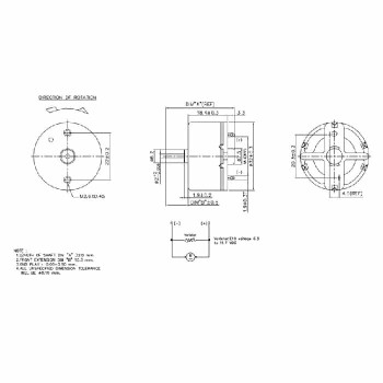 Moteur à balais en carbone avec varistance - 6 V CC/12 V CC - 2800/5600 RPM