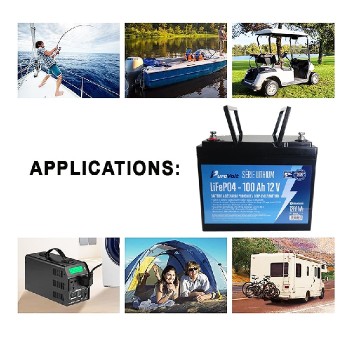 PureVolt Bluetooth Lithium Sealed Battery - 12 V - 100 Ah - 1280 Wh - LiFePo4