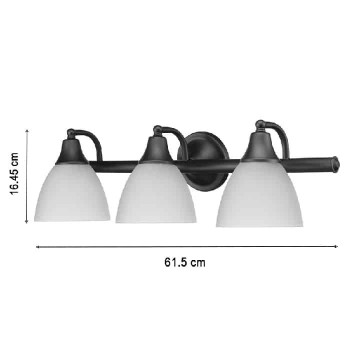 Globe 3-Light Vanity Light - Dark Bronze