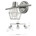 Globe 3-Light Rail with Adjustable Vintage Cage - Brushed Nickel