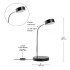 Globe Gooseneck LED Desk Lamp - 40 cm - 12.8 W - 125 V - Black