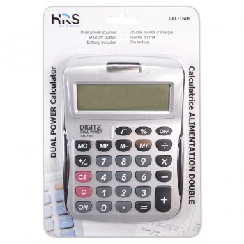 Calculatrice alimentation double grand écran