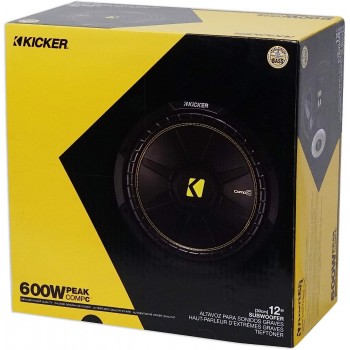 KICKER CWCD124 CompC Caisson de basses double bobine 4 Ohm 600 Watt 12 Pouces