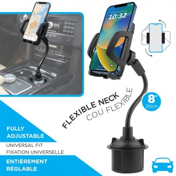 eLink Flexible Gooseneck Cup Holder Phone Mount