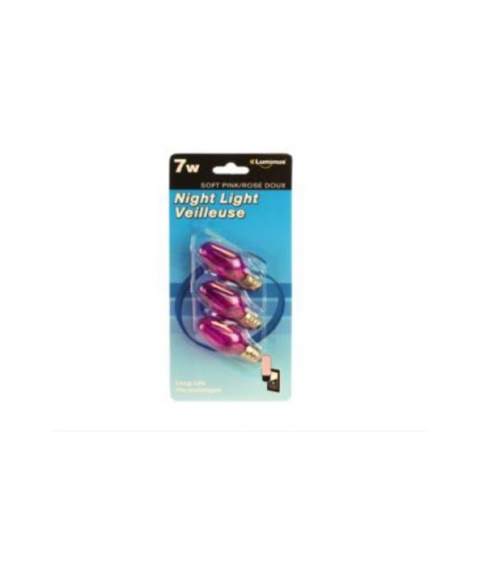 Luminus Ampoules Mauves 7 Watt pour Veilleuse- Paquet de 4