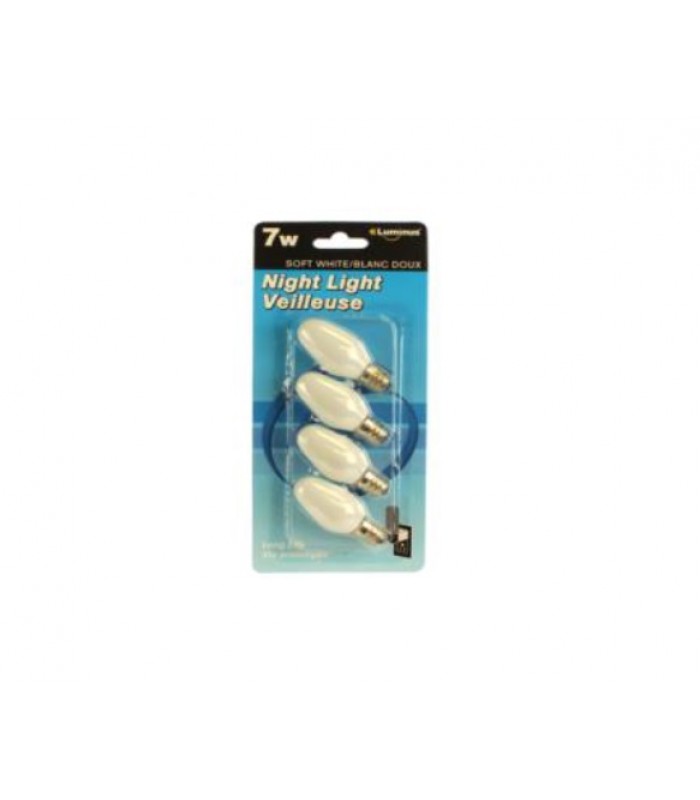 Luminus Ampoules Blanc 7 Watt pour Veilleuse- Paquet de 4