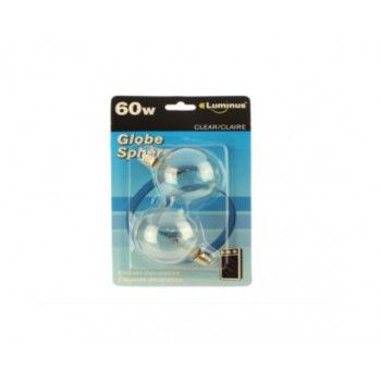 Luminus 60 Watt Globe Bulb Clear G16 - Pack of 2