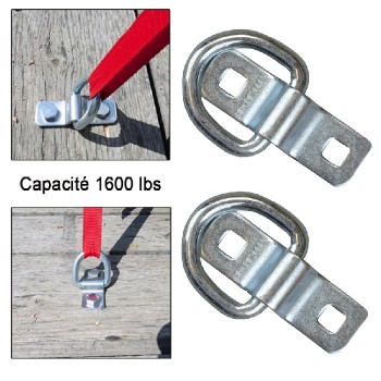 AddTools Anneau d'arrimage de 9 mm à montage en surface - Capacité de 1600 lbs - Paquet de 2