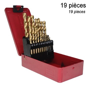 AddTools Drill Bit Set with Metal Case - 19 pieces