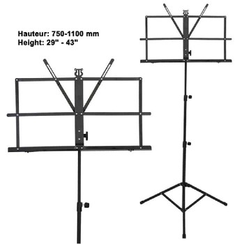 Ason Audio Lutrin avec étui de rangement - 750 a 1100 mm