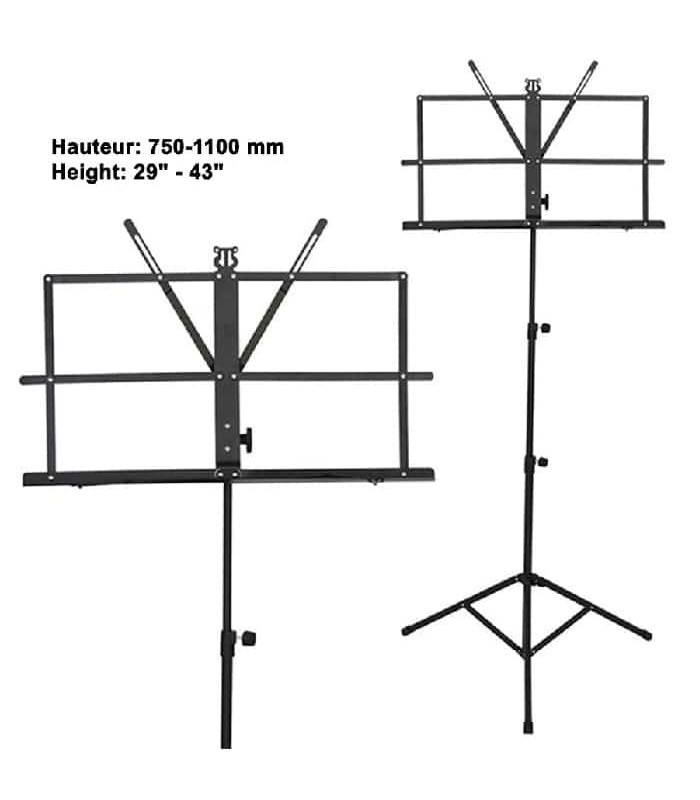 Ason Audio Lutrin avec étui de rangement - 750 a 1100 mm