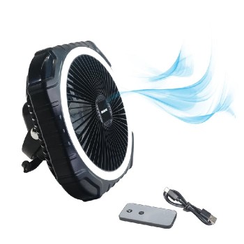 Ason Decor Rechargeable Portable fan with LED Lighting and Remote Control - 3 Speeds