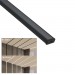 Ason Decor Slim Black Aluminum Rail for LED Light Strip - Smokey Black Cover - 15 mm X 1 m