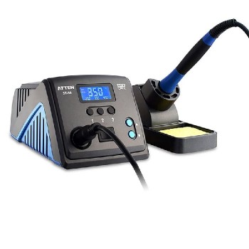 ATTEN Ensemble de stations de soudage à contrôle numérique 80 W avec fer à souder - 5 Pièces