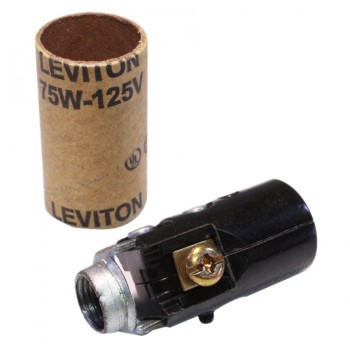 Candelabra Socket with Threaded Connection for Lamp - 125 V - 75 W