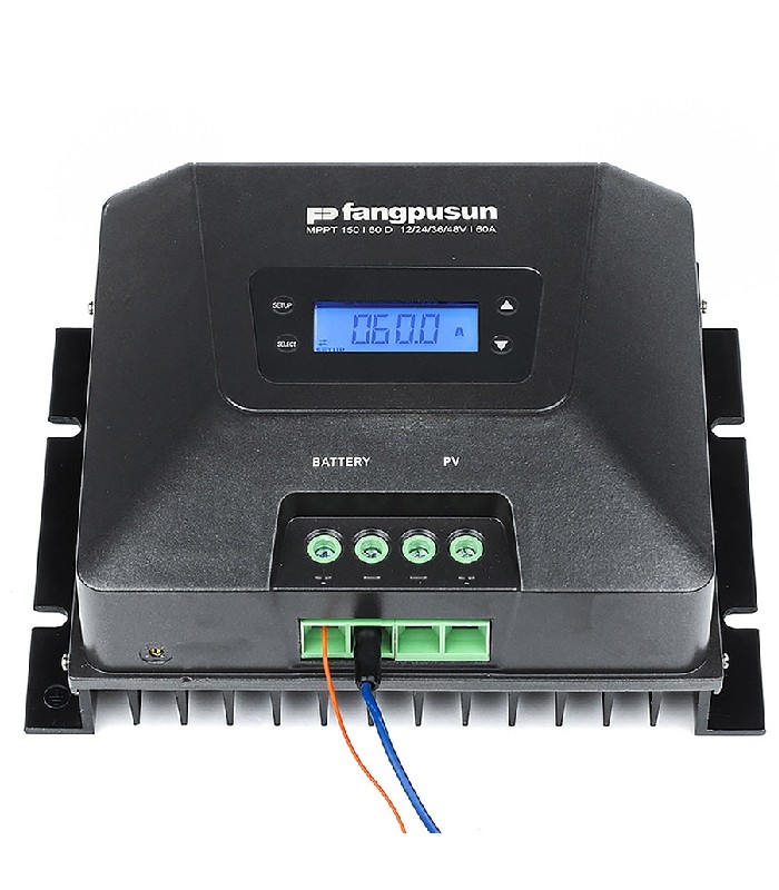 Contrôleur de charge pour panneau solaire avec écran ACL - 12/24/36/48 V - 60 A