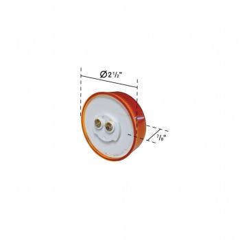 Uni-Bond LED2500-6A - Feux de gabarit rond 2.5 po. DEL Ambre - 6 diode