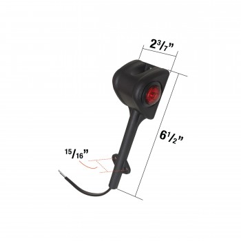 Uni-Bond LFML0720RA - Feux à DEL pour montage sur pare-chocs à gauche, rouge/ambre