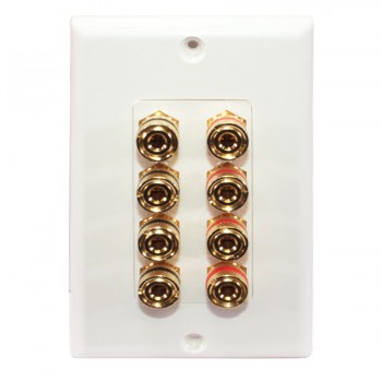 Decora Wall Plate for Banana Plug - 8-Port